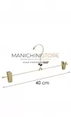 Gruccia metallo pinza 40 cm - oro