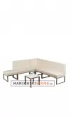 Pouff con base in metallo