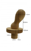  Tappo a pomello donna in legno frassino