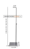 Espositore porta abiti regolabile in altezza 62-104 CM