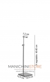 Portaborse e accessori regolabile in altezza 49-80 cm - cromato