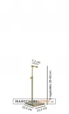 Portaborse e accessori regolabile in altezza 28-46 cm - ORO