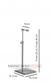 Portaborse e accessori regolabile in altezza 23-46 cm - cromato