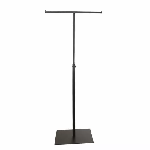 Porta accessori doppio regolabile in altezza - tubo quadro nero