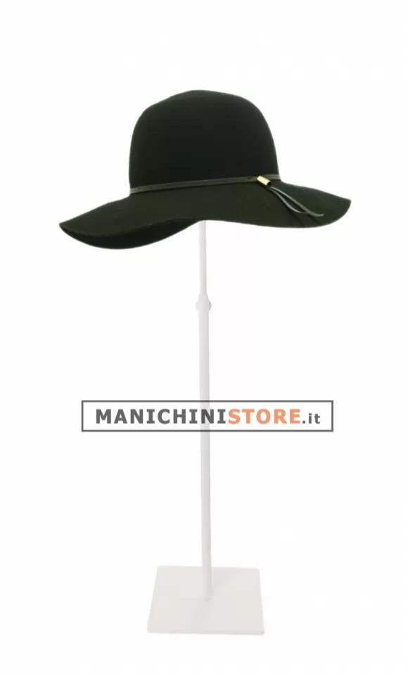 Espositore porta cappelli regolabile in altezza - Bianco