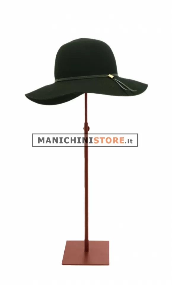 Espositore porta cappelli regolabile in altezza - Ruggine