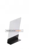 segnaprezzo con piego e plexiglas trasparente