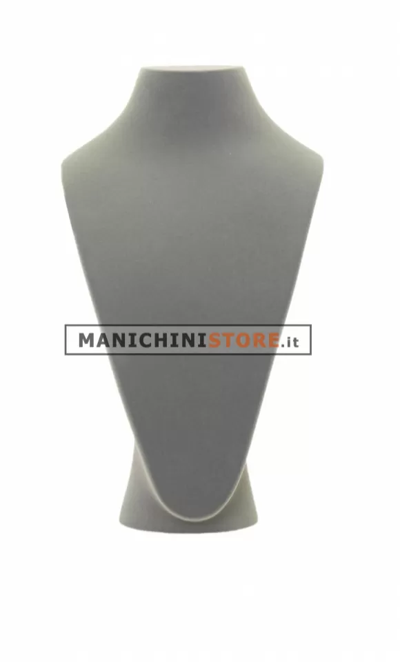 Espositore grande per collane in velluto grigio