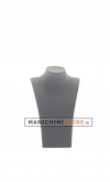 Espositore piccolo per collane in velluto grigio