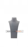 Espositore piccolo per collane in velluto grigio