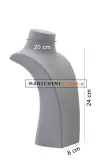 Espositore piccolo per collane in velluto grigio