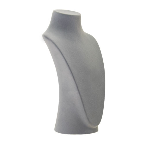 Espositore piccolo per collane in velluto grigio