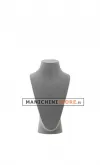 Espositore piccolo per collane in velluto grigio