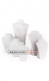 Busto display gioielli a V grande bianco
