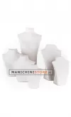 Busto display gioielli a V piccolo bianco