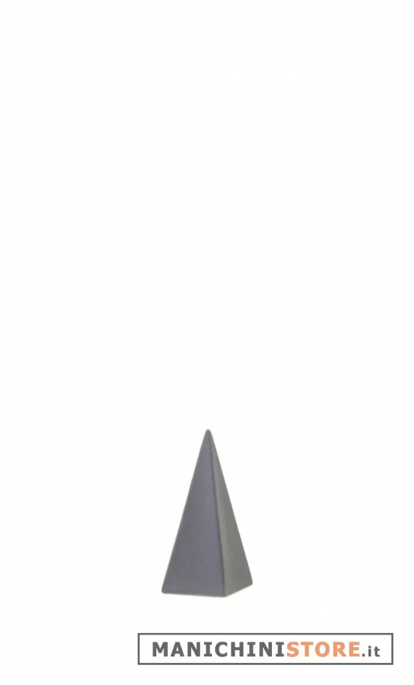 Piramide porta anelli in velluto grigio
