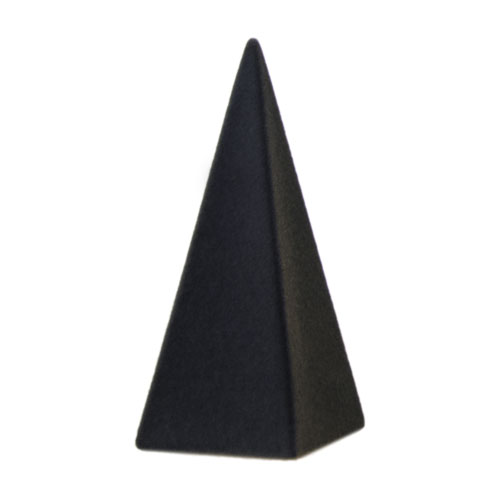 Espositore Per Anelli A Dito, Supporto A Cono In Velluto Nero, 4 Pezzi, Dimensioni 4,5x4,5 Cm, Per Vetrine O Comò