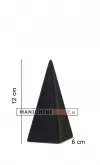 Piramide porta anelli in velluto nero