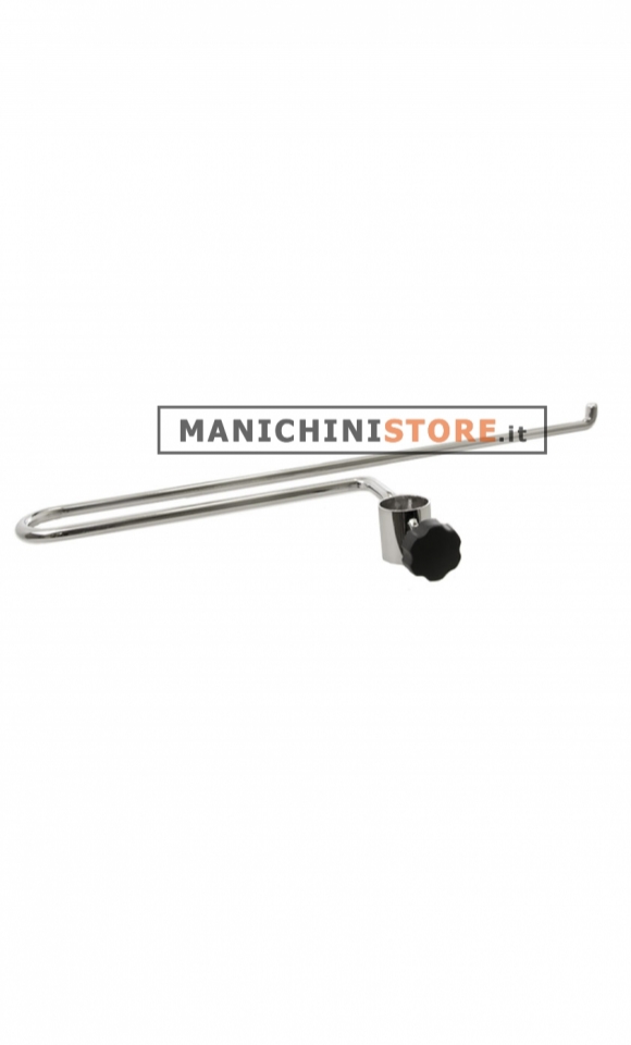 Chromed trouser holder rod for base with round tube