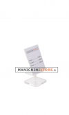 Porta prezzi in plexiglass con base