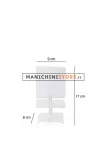 Porta prezzi in plexiglass con base