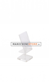 Porta prezzi in plexiglass con base