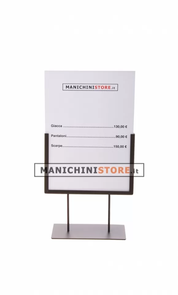 Porta prezzi A4 basso verniciato bronzo