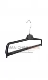 Gruccia appendiabito portapantalone 35 cm. Plastica Nera