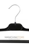 Gruccia appendiabito portapantalone 35 cm. Plastica Nera