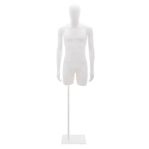 Busto torso uomo con braccia e testa a uovo