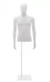Busto torso uomo corto con braccia e testa a uovo
