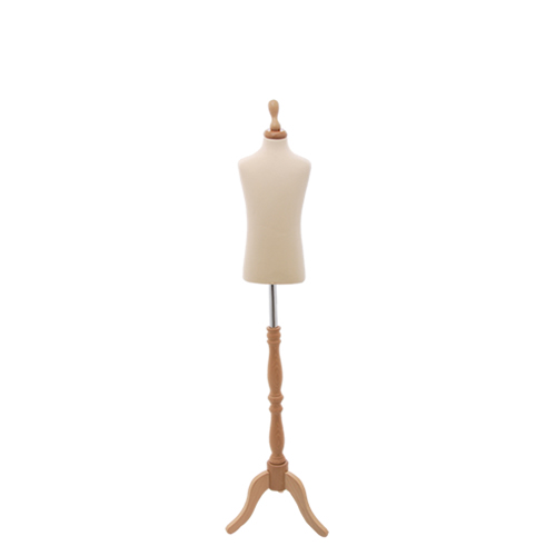 Busto bambino 3-4 anni con base treppiede barocco frassino