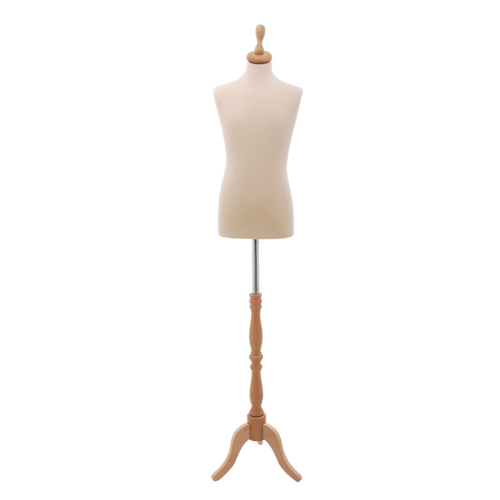 Busto bambino 13-14 anni con base treppiede barocco frassino