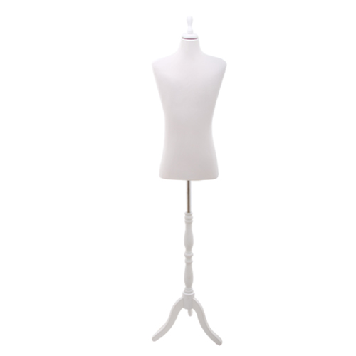 Busto bambino 13-14 anni con base treppiede barocco bianco