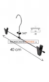 Gruccia metallo pinza 40 cm - brunito