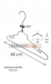 Metal coat hanger 40 cm - bronzed