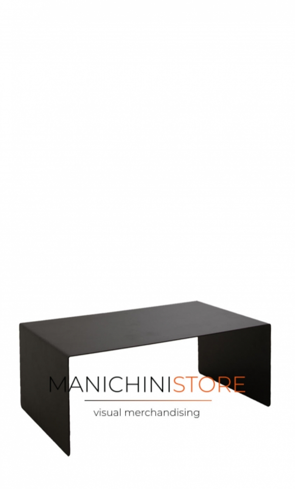 Tavolino espositore in metallo 50x30x20 cm - Nero 