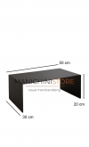 Metal display table 50x30x20 cm - Black