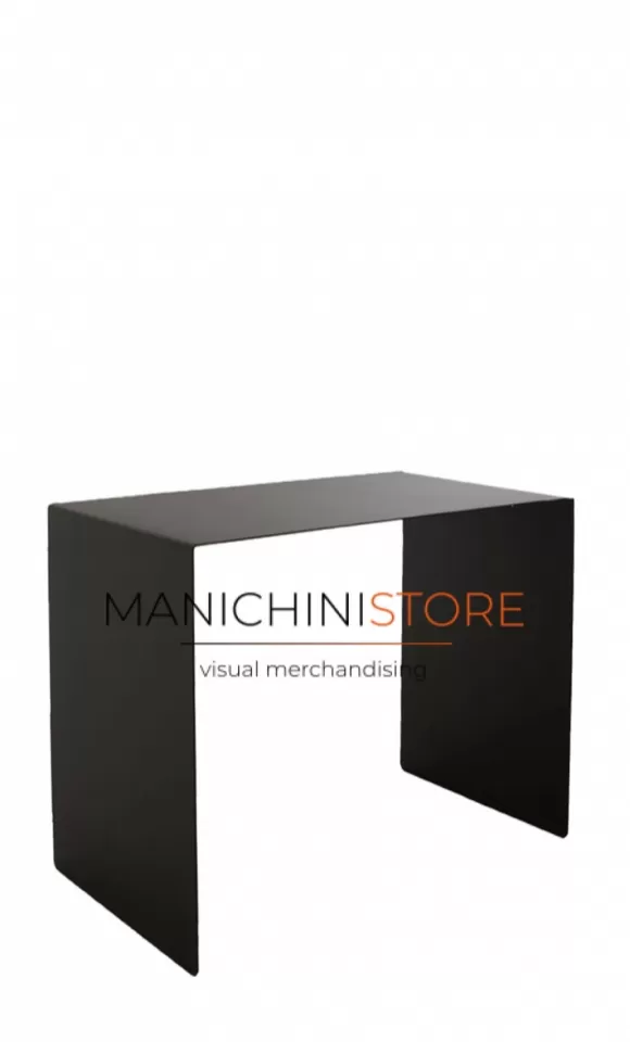 Tavolino espositore in metallo 50x30x40 cm - Nero