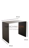 Tavolino espositore in metallo 50x30x40 cm - Nero