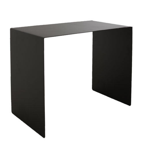 Tavolino espositore in metallo 50x30x40 cm - Nero  