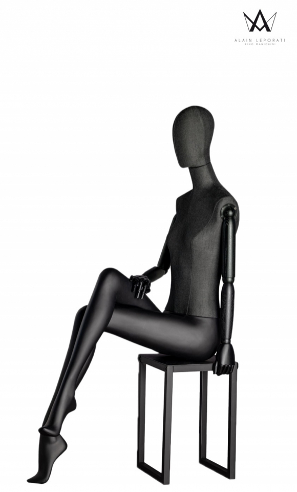 Female seated mannequin - Collection N°5 - Anthracite