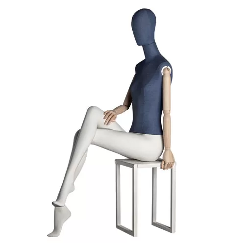 Manichino Donna Seduto Pastello Collection - Blue Navy