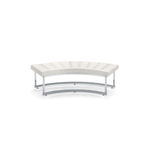 Curved leather seating