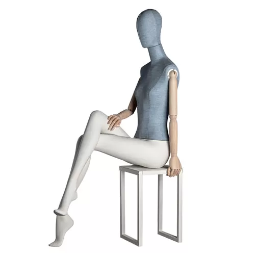 Manichino Donna Seduto Pastello Collection - Sky Blue