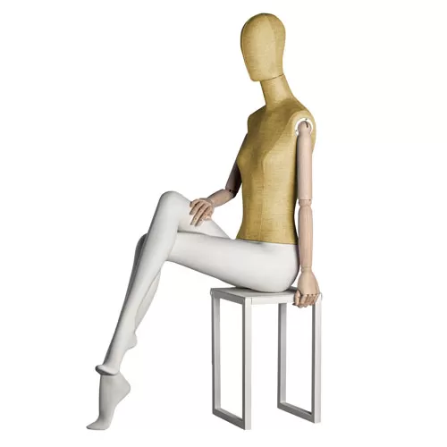 Manichino Donna Seduto Pastello Collection - Golden Yellow