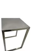 Sgabello in acciaio inox lucidato H 46 - ex noleggio