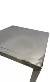 Sgabello in acciaio inox lucidato H 46 - ex noleggio