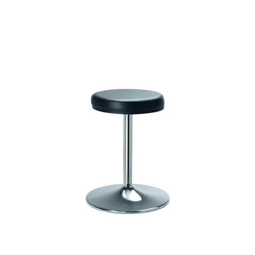 Sgabello in Ecopelle con base tonda