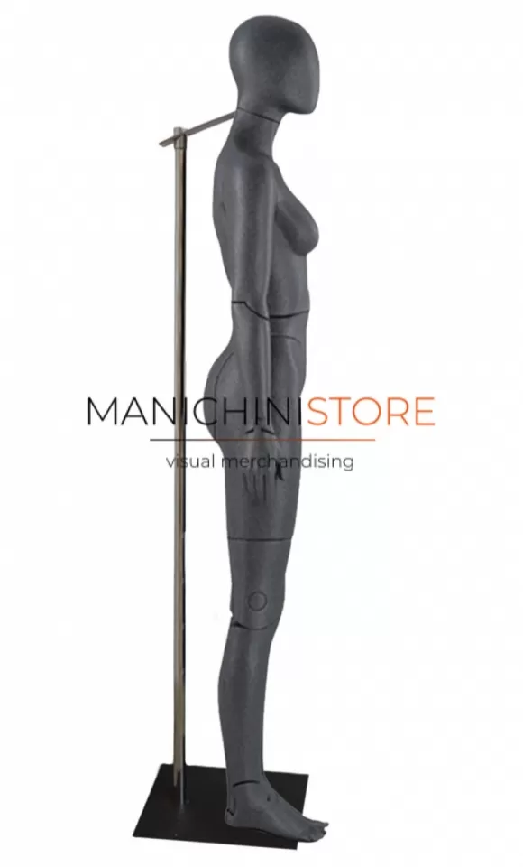 Manichino donna snodato testa a uovo 02B con attacco collo